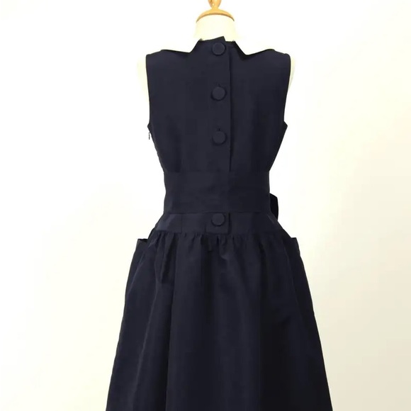 Prada Black with White Collar Cocktail Dress - Picture 6 of 7